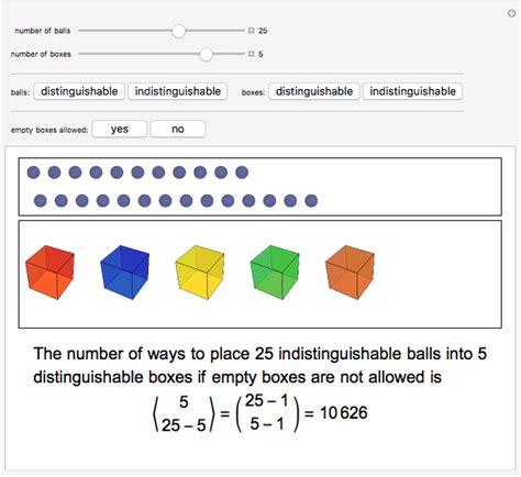 all forms of distributing balls into boxes|how many balls in a box.